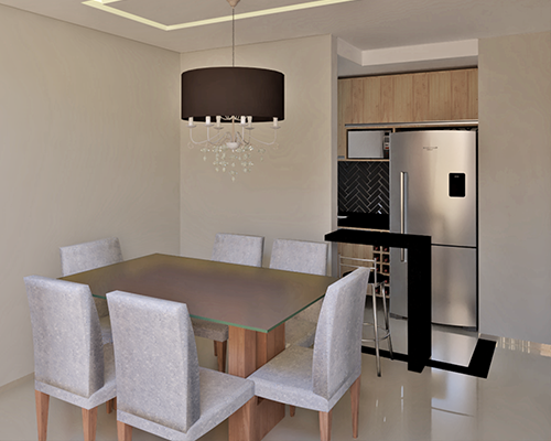 Cozinha integrada apartamento